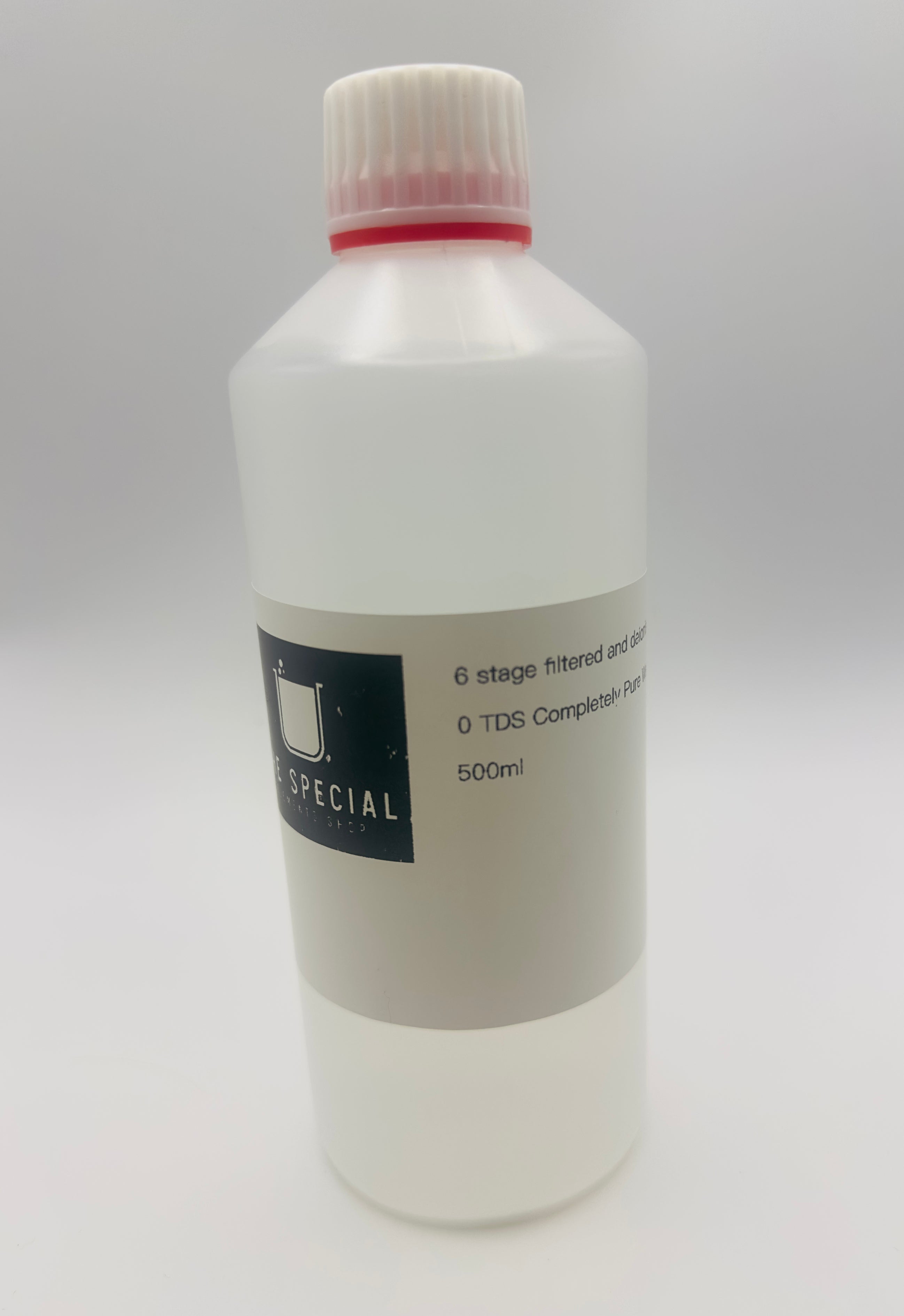0 TDS De-Ionised Water 500ml  Stored Under UV Light To Prevent Bacteria