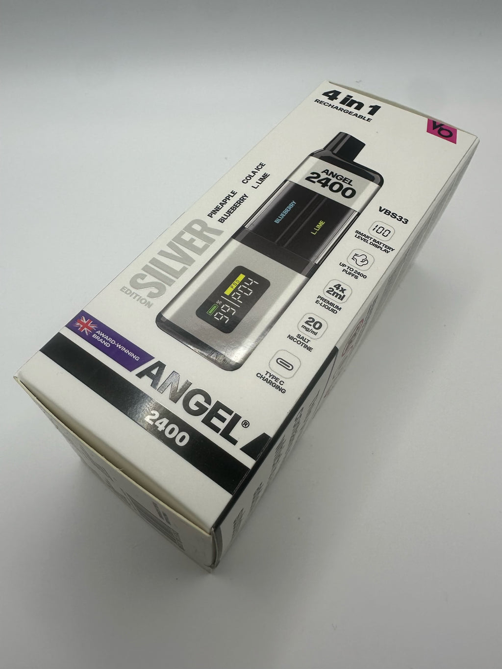 Vapes Bars Angel 2400 Prefilled Pod Kit - Silver Edition