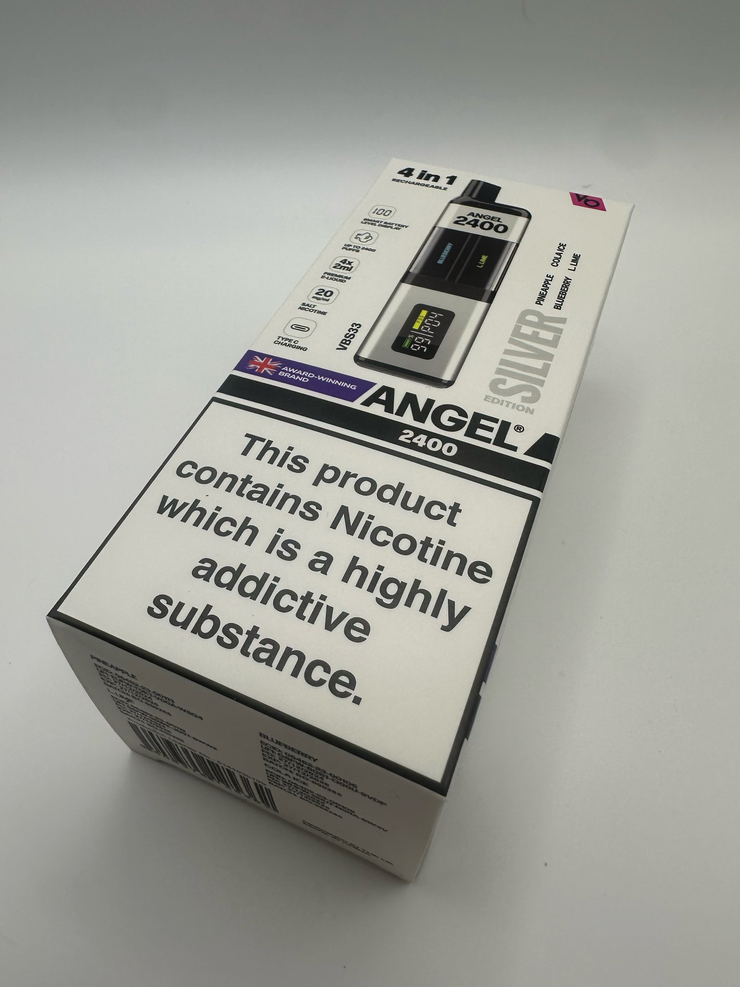 Vapes Bars Angel 2400 Prefilled Pod Kit - Silver Edition