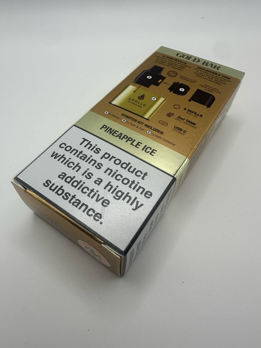 Gold Bar Apollo Vape Kit - Pineapple Ice Edition
