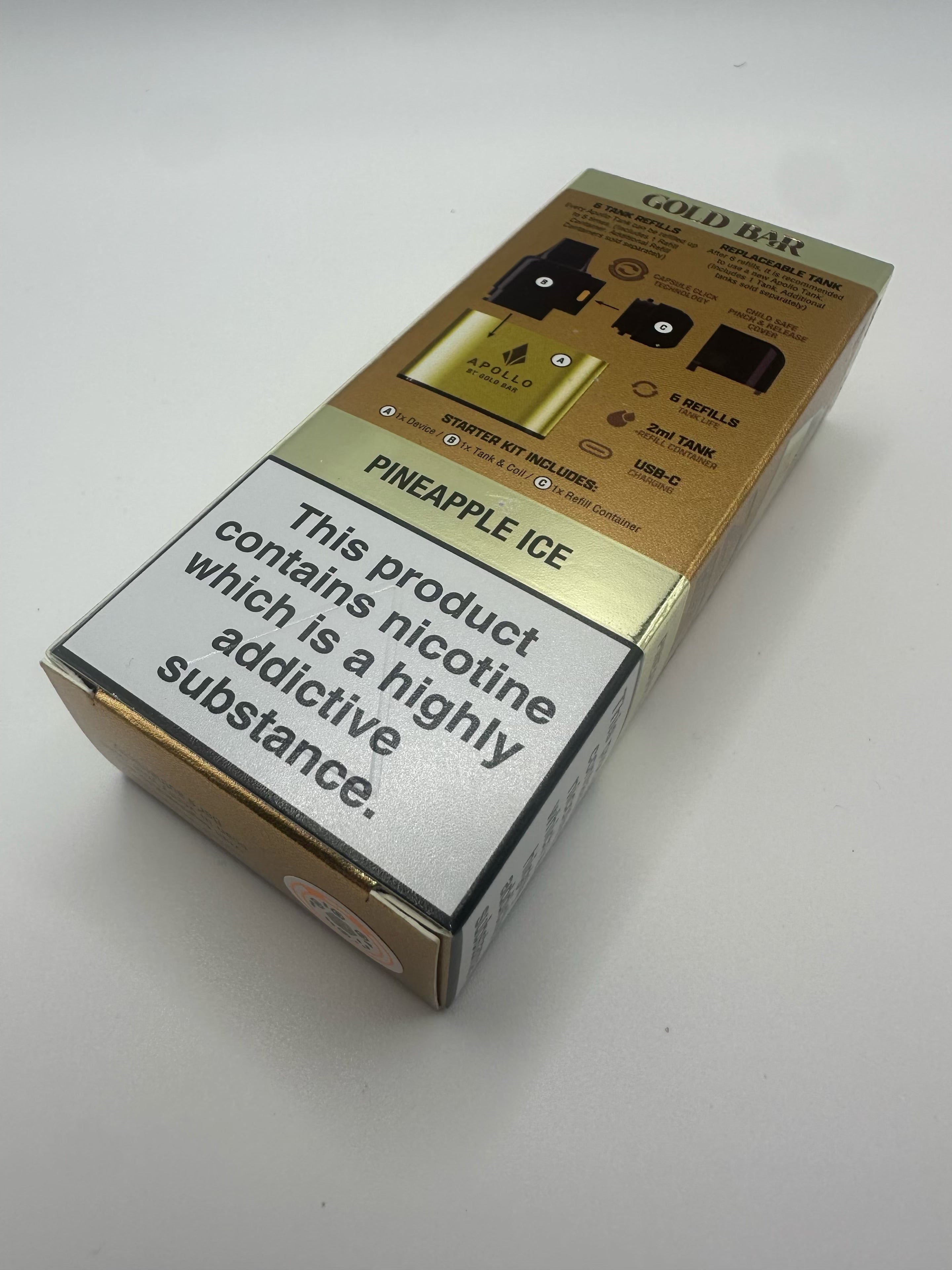 Gold Bar Apollo Vape Kit - Pineapple Ice Edition